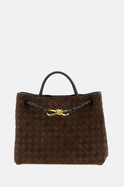 Bottega Veneta Women Medium Andiamo Suede Leather Handbag