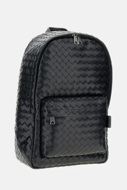 Bottega Veneta Men Leather Messenger Backpack