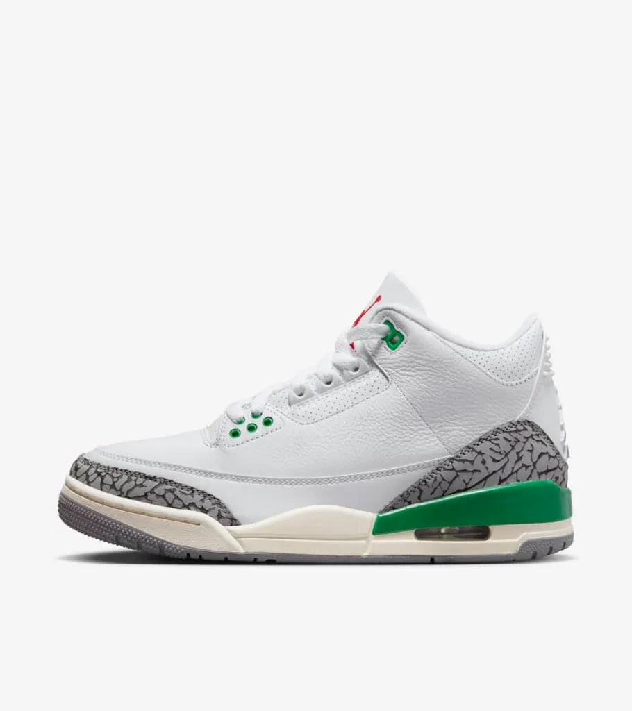 Nike Air Jordan 3 Retro Shoes Green Gray White