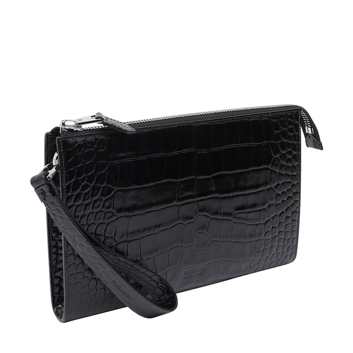 Tom Ford Men Mini Croco Flat Pouch
