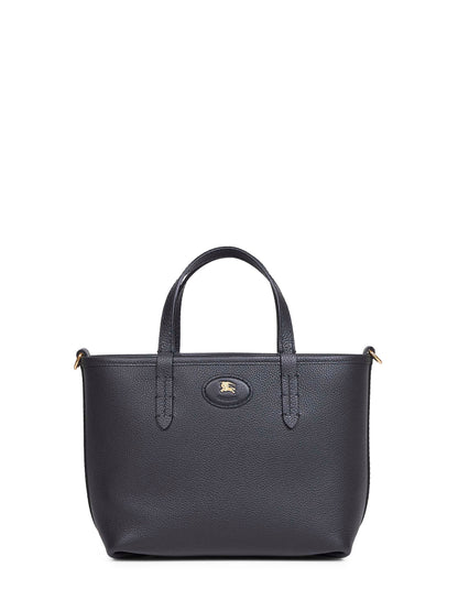 Burberry Women Black And Calico Beige Bloomsbury Mini Reversible Tote Bag