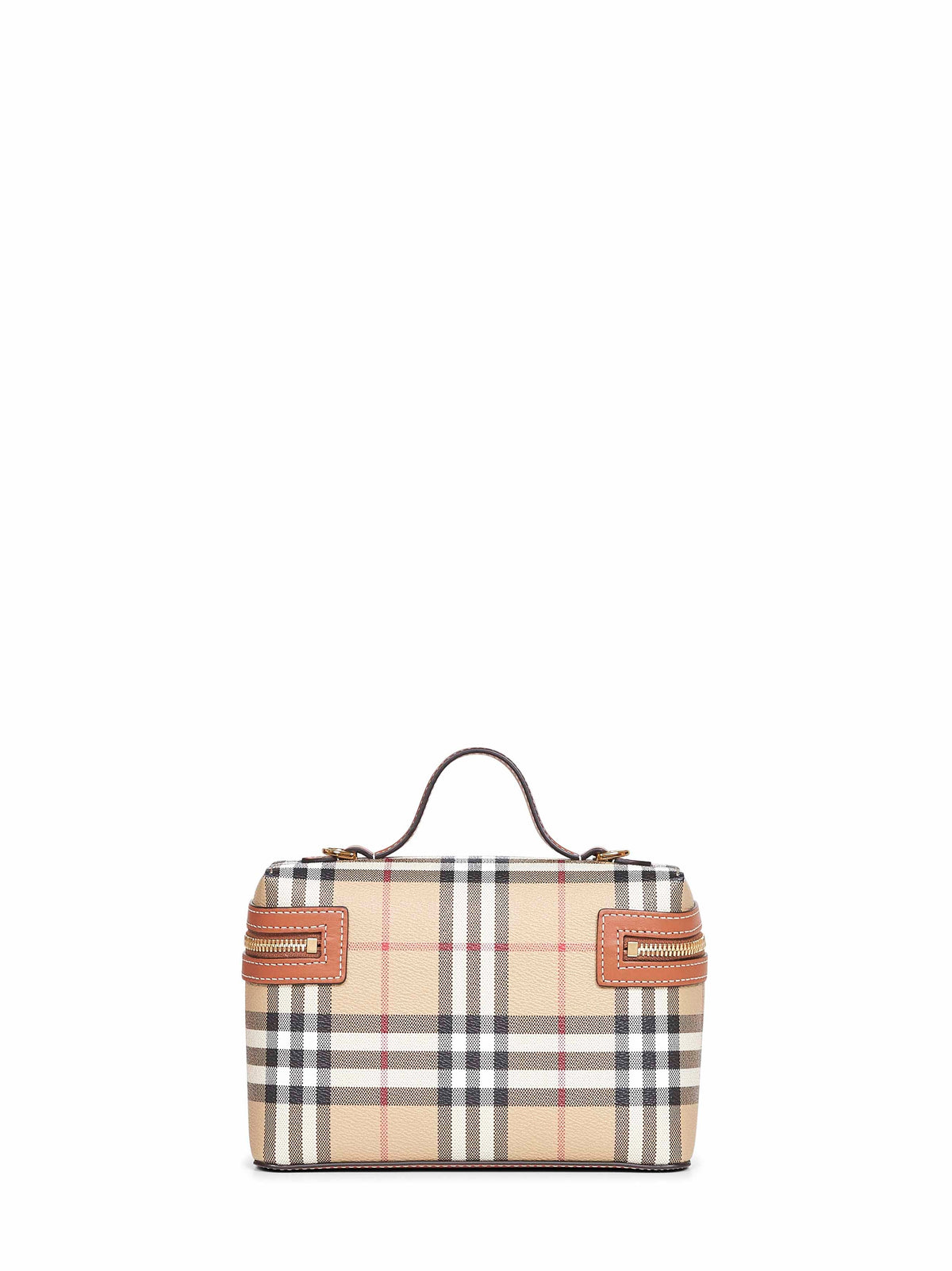 Burberry Women Beige Vanity Check Handbag