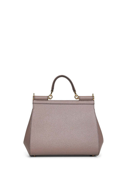 Dolce & Gabbana Women Taupe Large Sicily Handbag