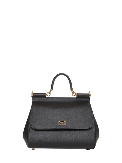 Dolce & Gabbana Women Black Large Sicily Handbag