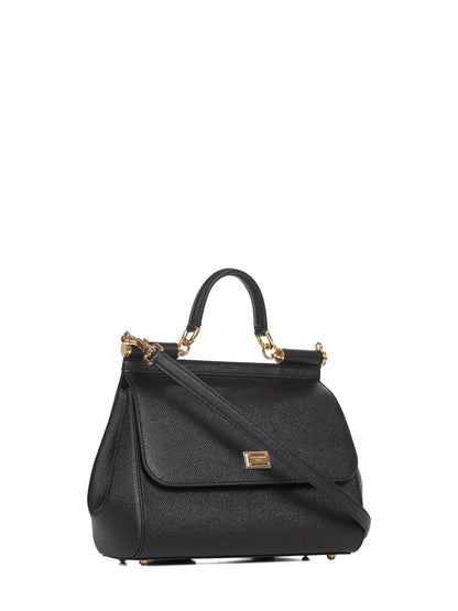 Dolce & Gabbana Women Black Large Sicily Handbag