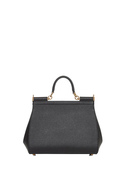 Dolce & Gabbana Women Black Large Sicily Handbag