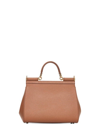 Dolce & Gabbana Women Camel Large Sicily Handbag