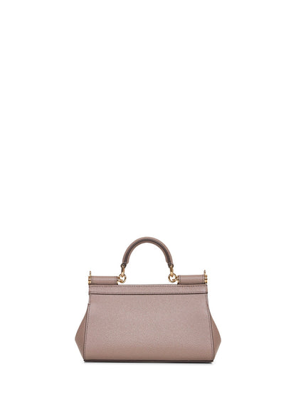 Dolce & Gabbana Women Taupe Small Sicily Handbag