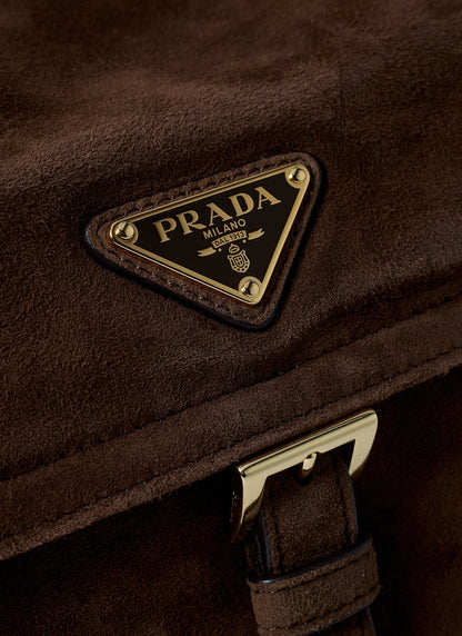Prada Women Suede Explore Crossbody Bag