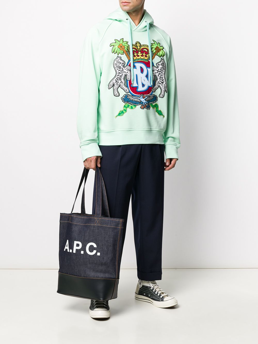 A.P.C. Men Axel Denim Tote Bag