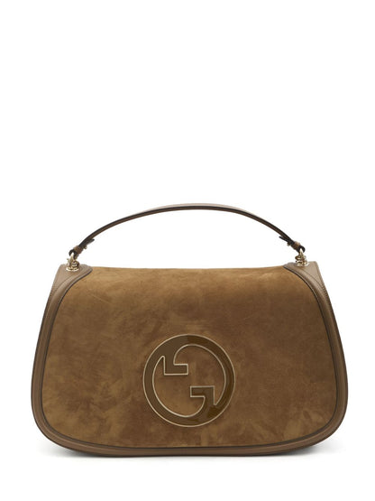 Gucci Women Gucci Blondie Suede Leather Handbag
