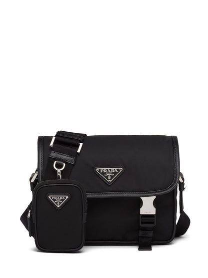 Prada Men Re-Nylon And Saffiano Crossbody Bag